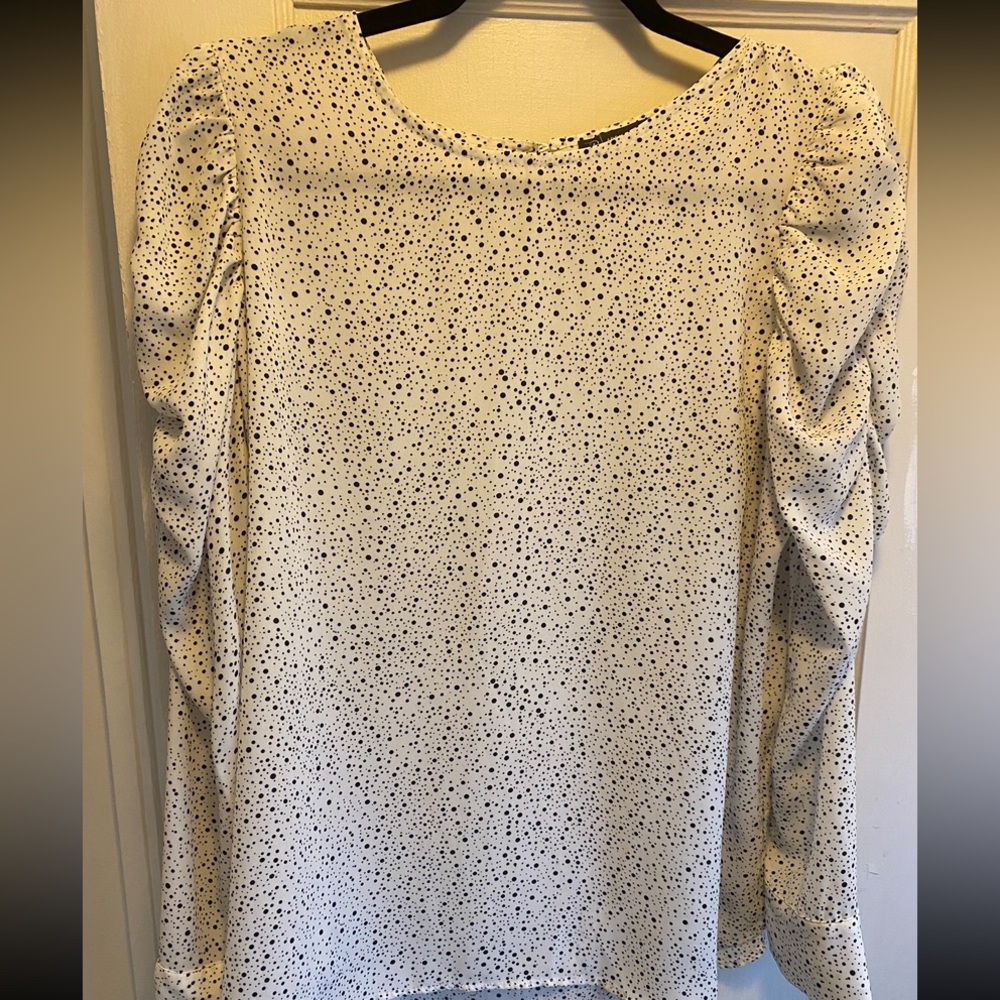 Ruched shoulder work blouse - never worn